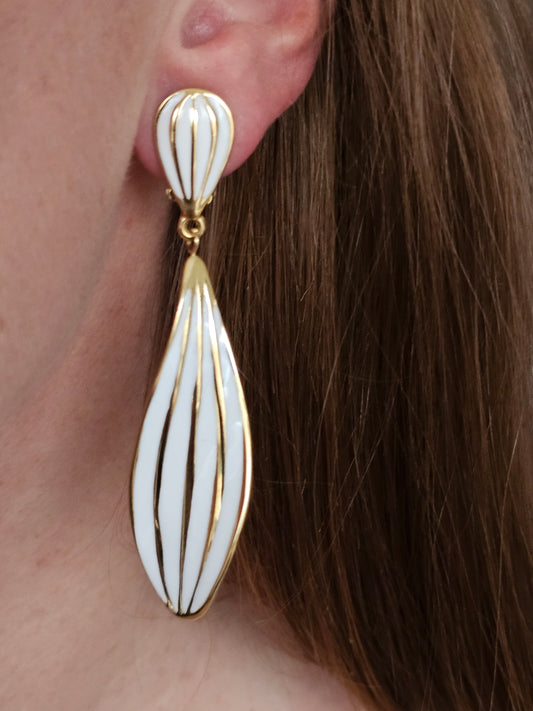 Boucles d'oreilles Laque et Or