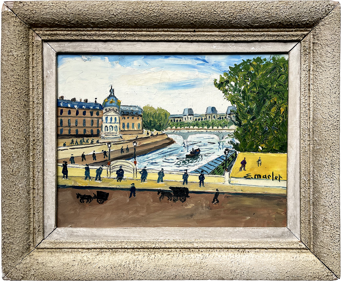 Elisée Maclet (peintre de Montmartre) La Seine à Paris