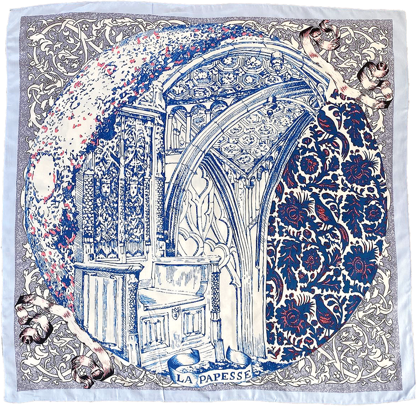 Foulard bleu Amour du Tarot