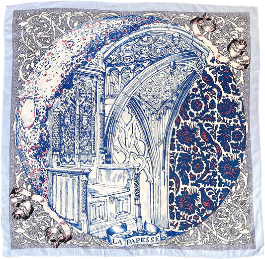 Foulard bleu Amour du Tarot