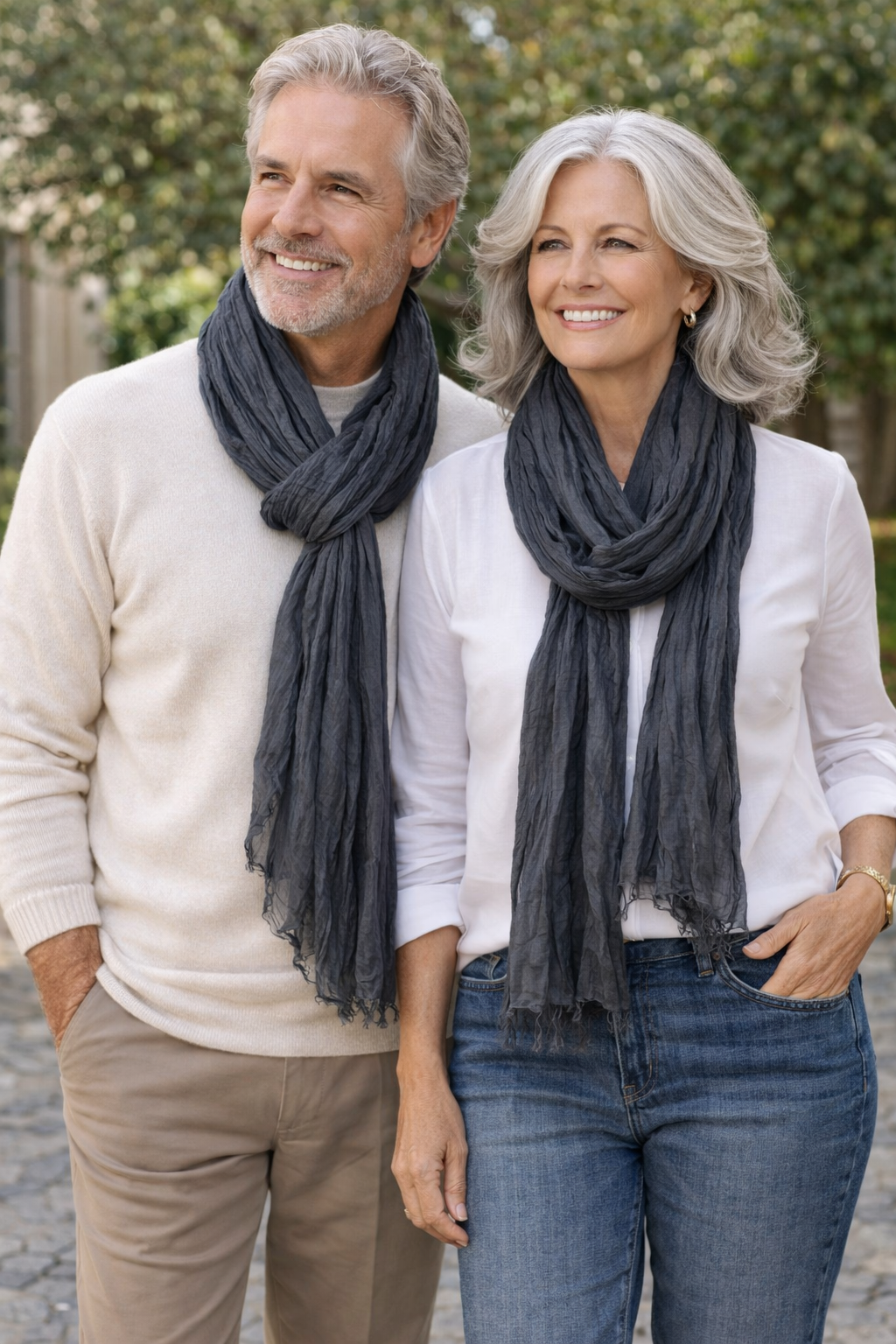 Foulard Froissé - Gris