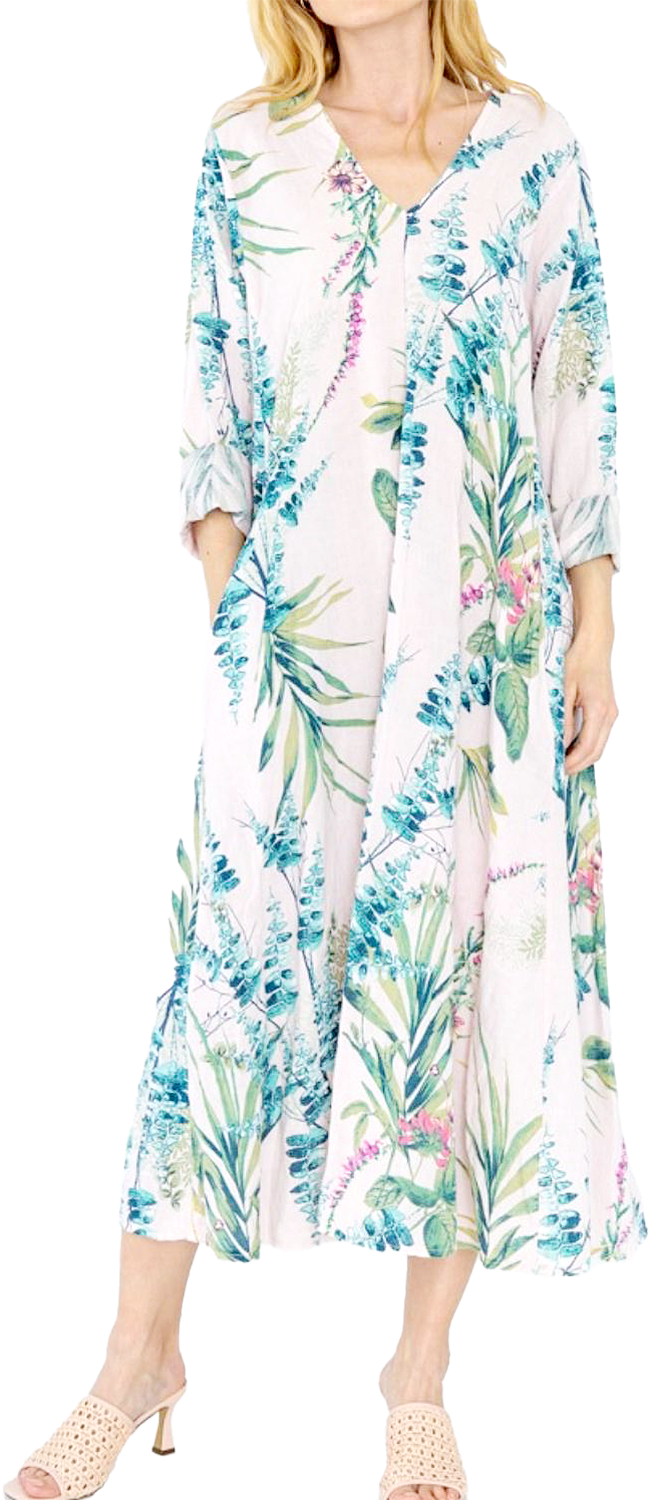 Robe "Lilas en fleurs au soleil de Claude Monet" 100% Lin