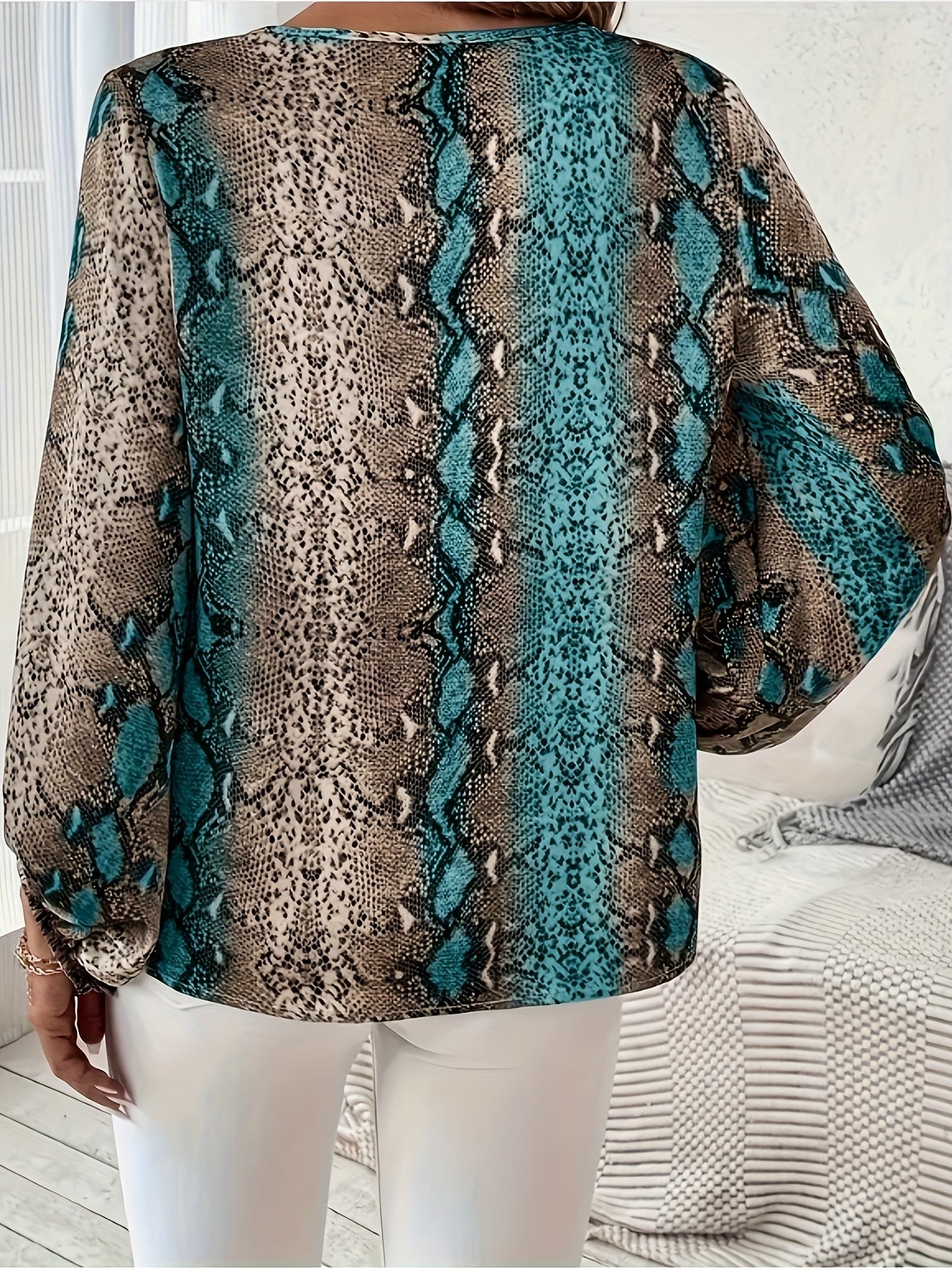 Chemise à motif peau de serpent