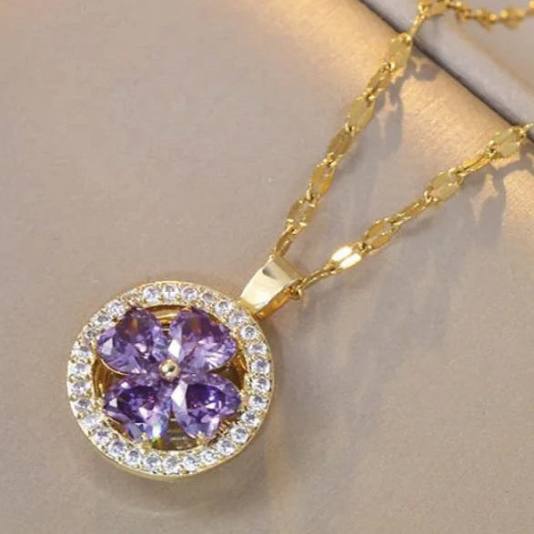 Collier fleur précieuse