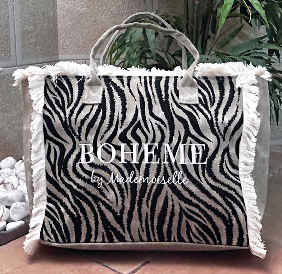 CABAS ZEBRE BOHEME