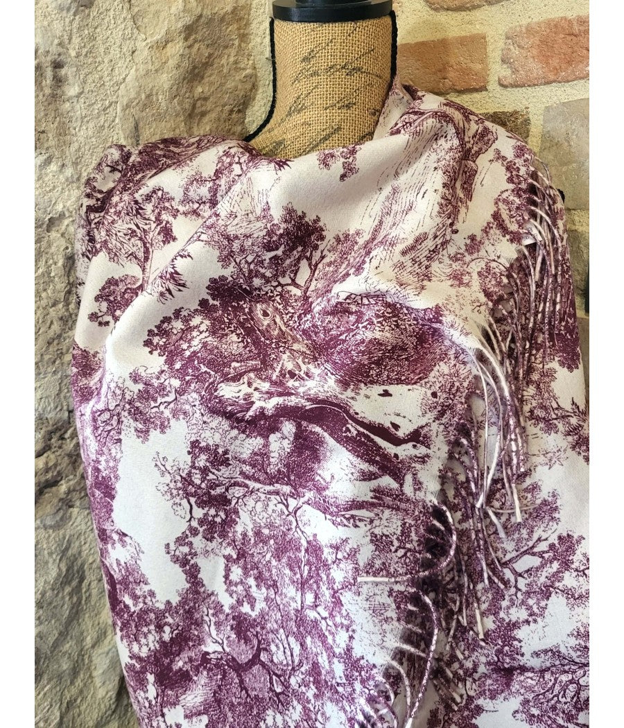 ÉCHARPE MOTIF TOILE DE JOUY