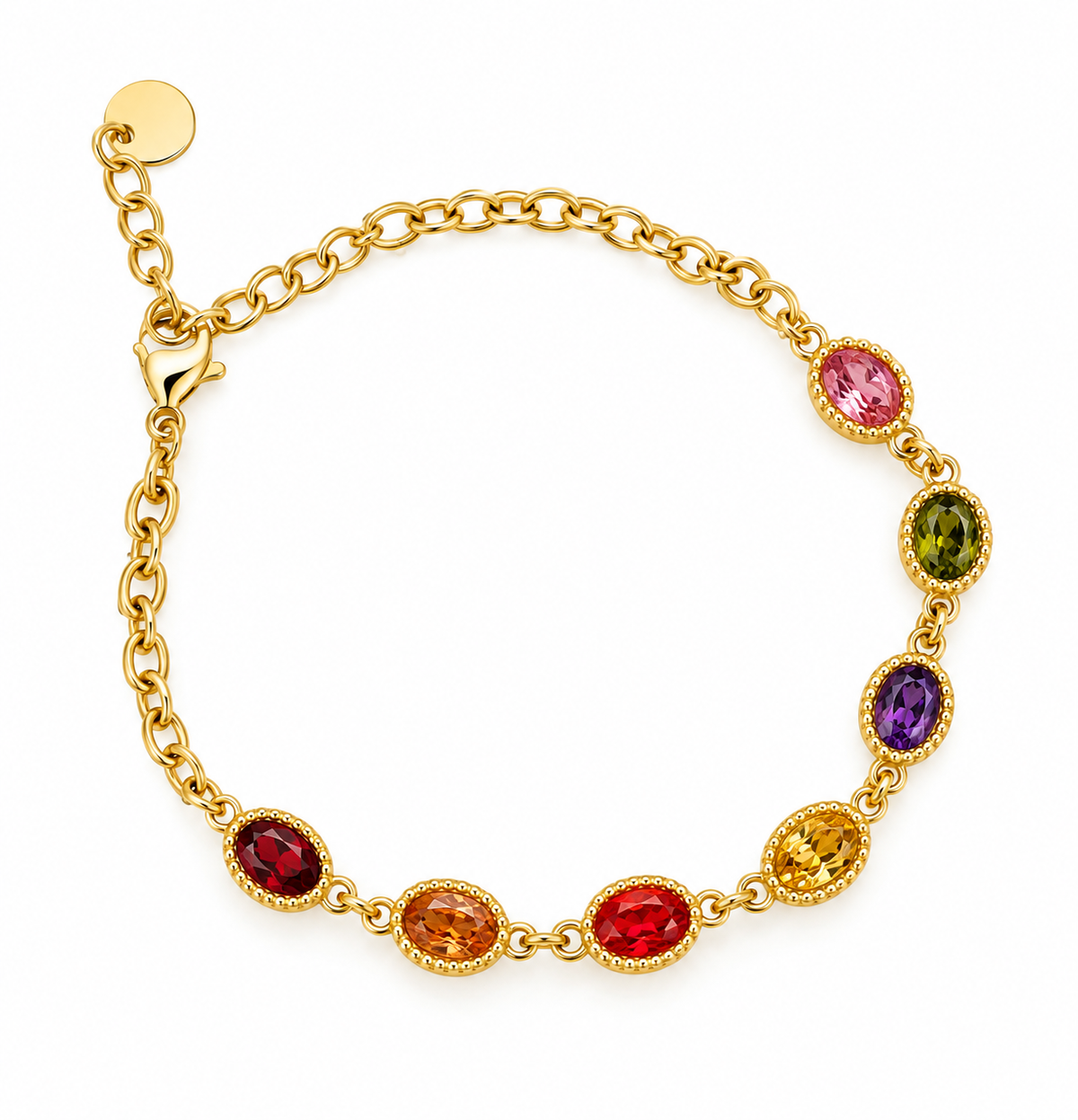 Bracelet arc-en-ciel brillant