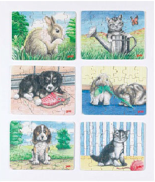 Goki Mini-puzzle animaux