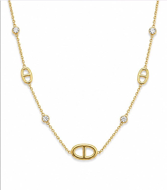 Collier maille marine