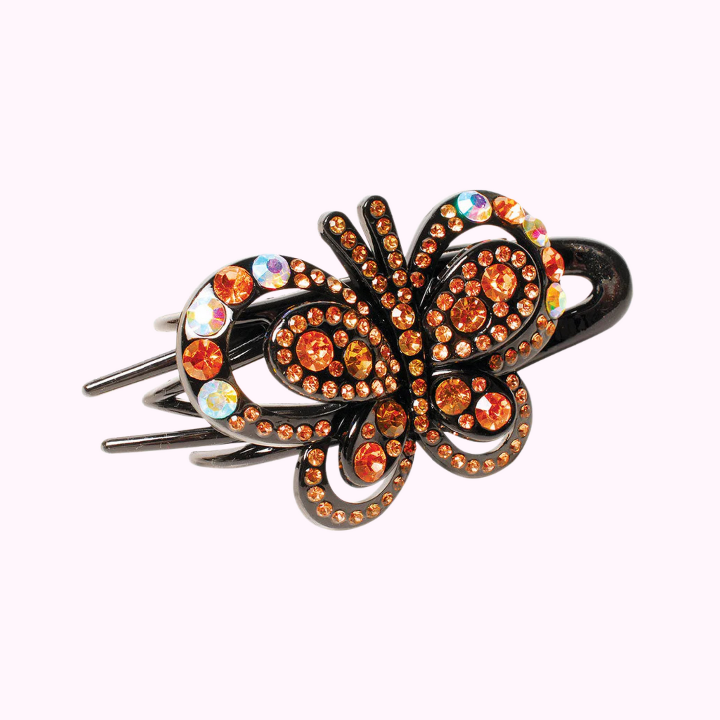 Barrette Papillon - Brun mordoré