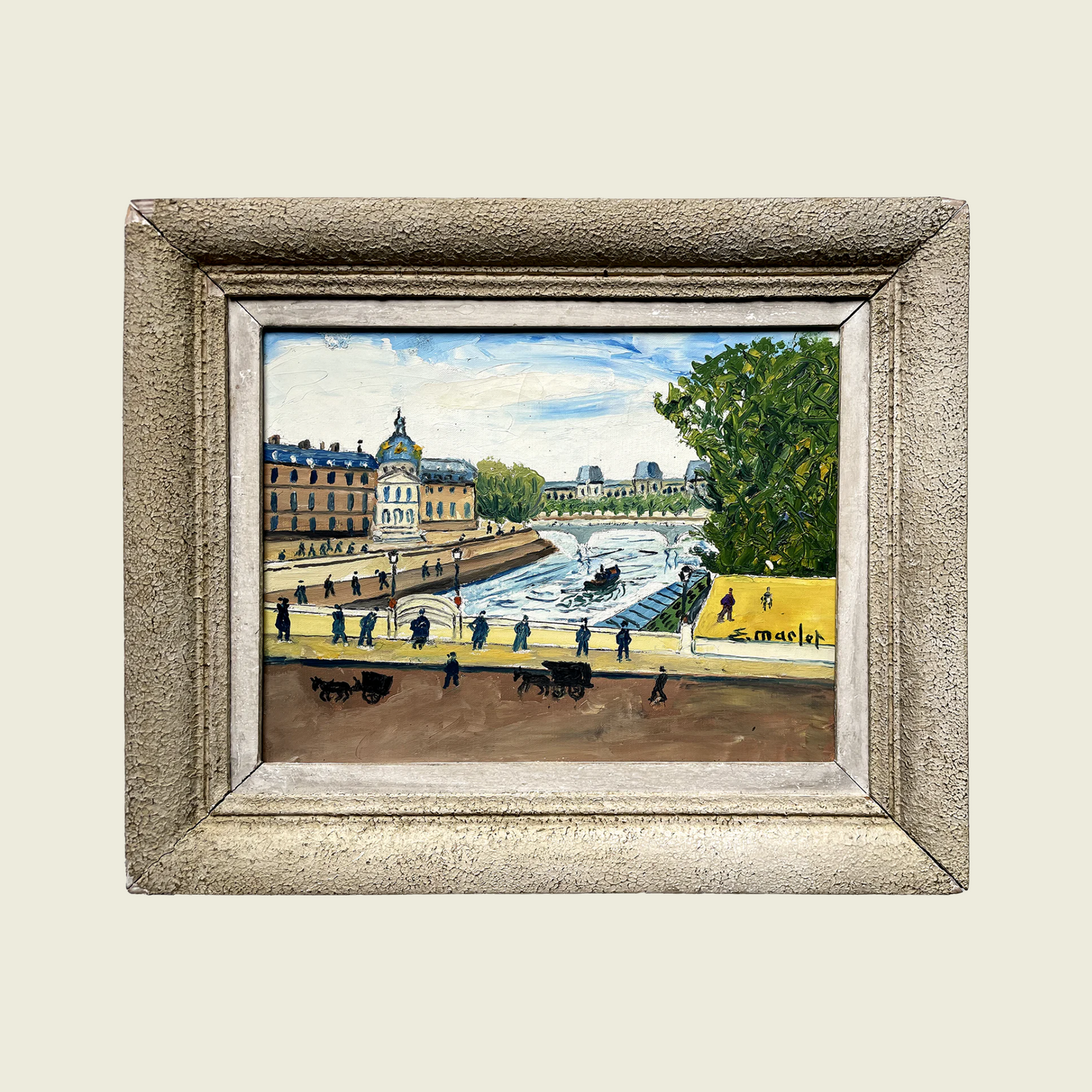 Elisée Maclet (peintre de Montmartre) La Seine à Paris
