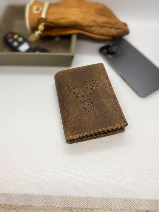Un Portefeuille Multifonction en Cuir de Qualité marron
