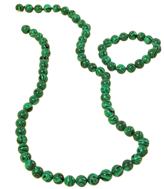 Parure Malachite - Sautoir 85 cm