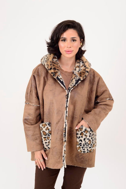 Veste Capuche Léopard