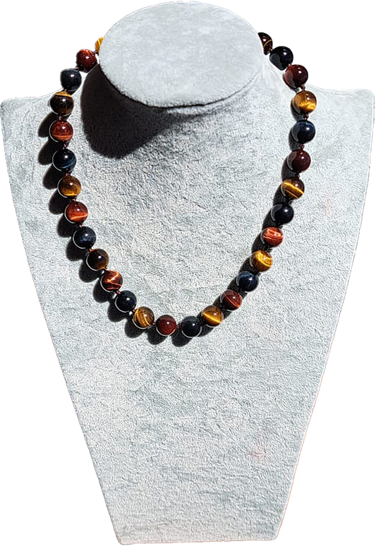 Collier « 3 Œils » Perles 1,10 cm.