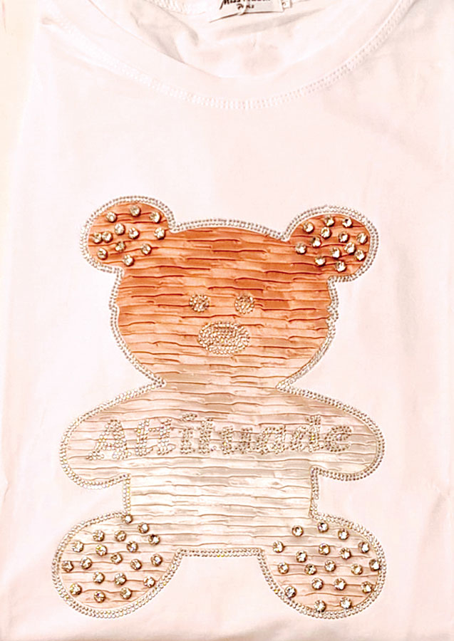 T-shirt Teddy Bear blanc