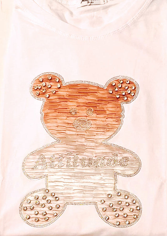 T-shirt Teddy Bear blanc