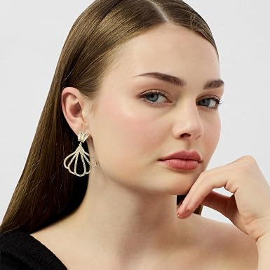 Boucles d’Oreilles Éventail Cristal