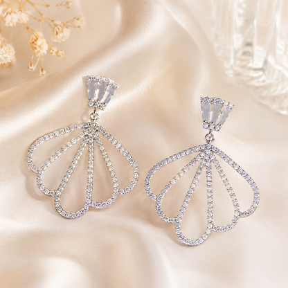Boucles d’Oreilles Éventail Cristal