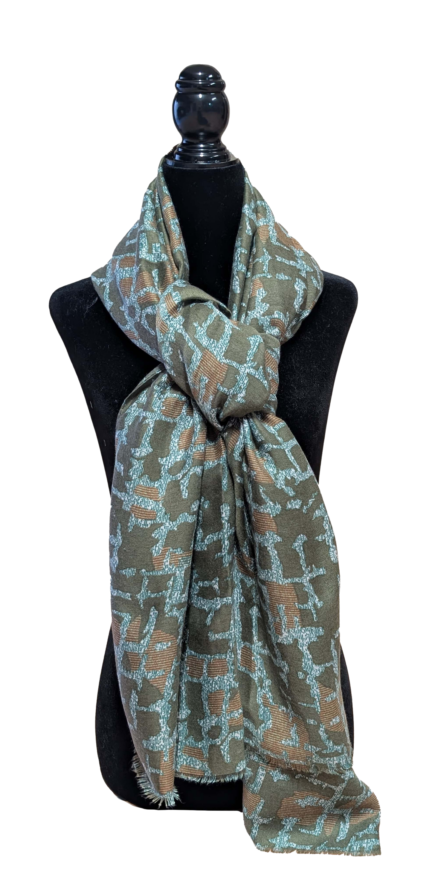 Foulard jacquard bicolore