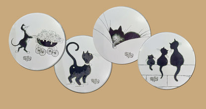 Set 4 sous-verre
 Les Chats dubout