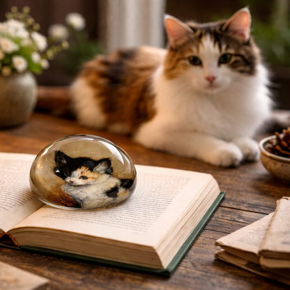Presse papier Chaton éveillé