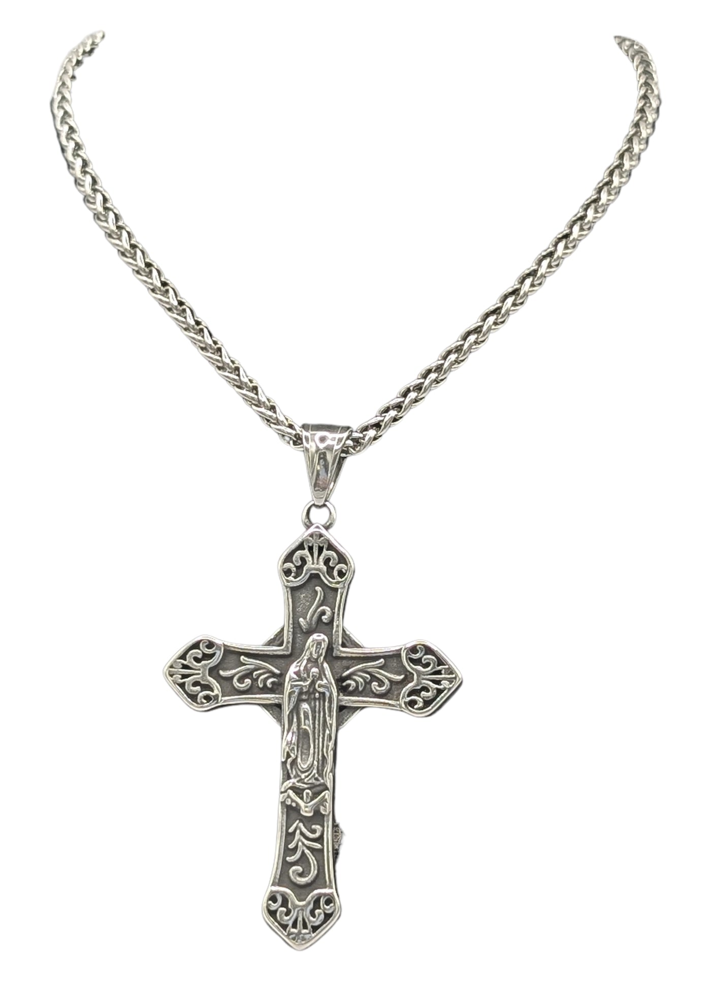 Collier Croix Vierge Marie