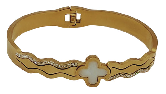 Bracelet trèble nacré