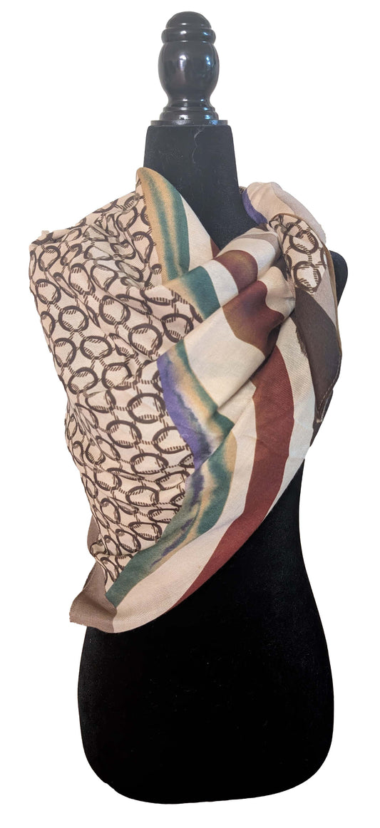 Foulard à Motifs Géométriques