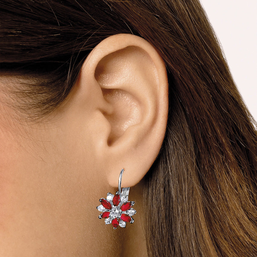 Boucles d'oreilles florales