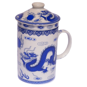 Tisanière dragon bleu
