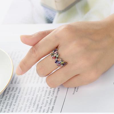 Bague Fleur arc-en-ciel