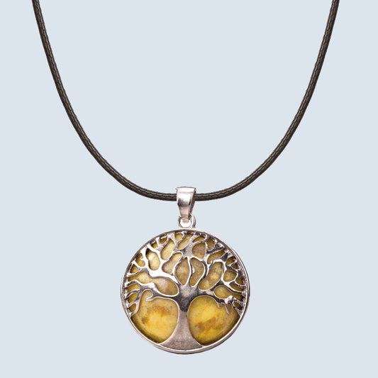 Pendentif  Arbre de la Vie - Jaspe Jaune
