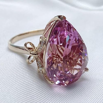 Bague aura rosé