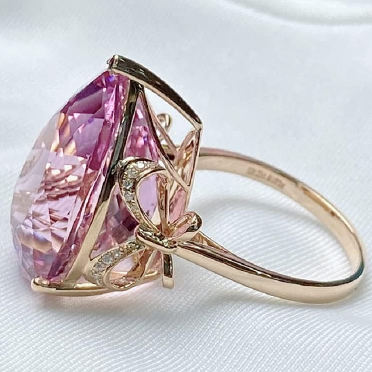 Bague aura rosé