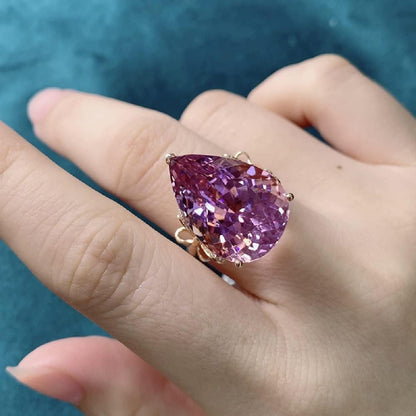 Bague aura rosé