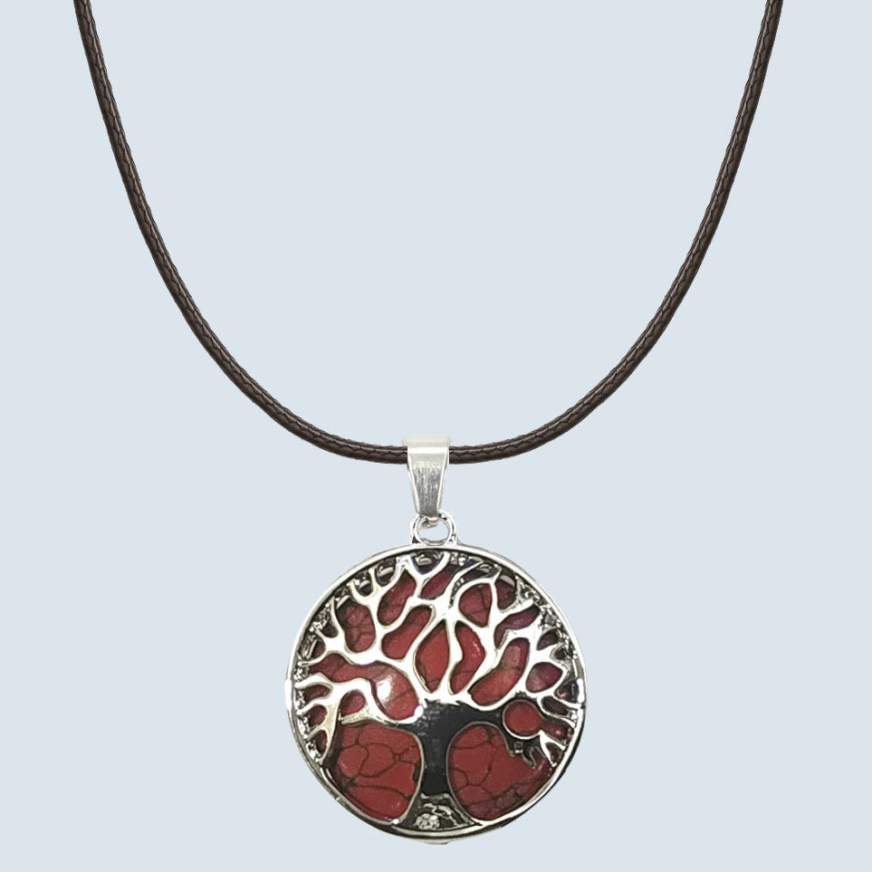 Pendentif  Arbre de la Vie - Jaspe Rouge