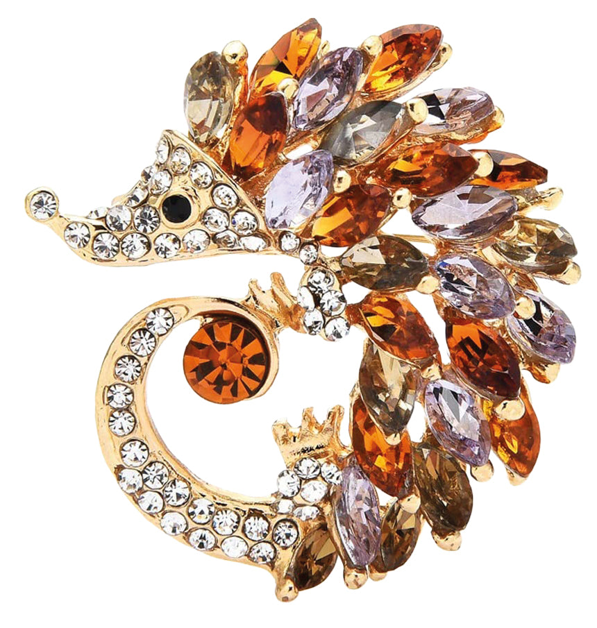 Broche hérisson précieux