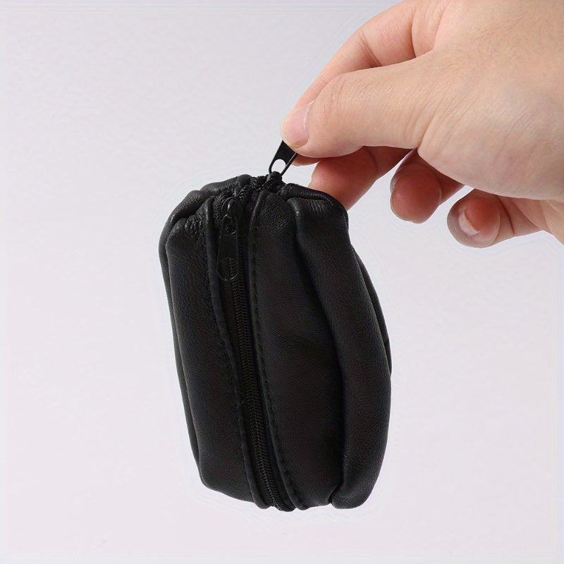 Porte-monnaie en cuir d’agneau – double zip