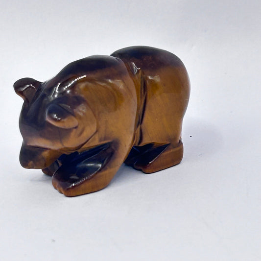 Figurine Ours en Oeil de Tigre