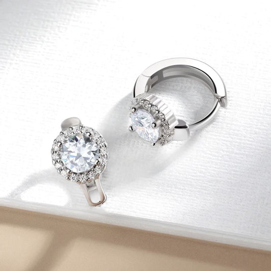 Boucles d’oreilles en Moissanite