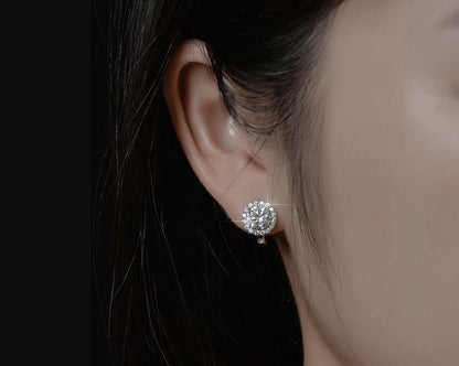 Boucles d’oreilles en Moissanite
