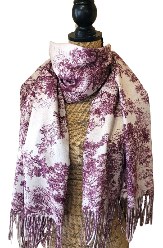 ÉCHARPE MOTIF TOILE DE JOUY