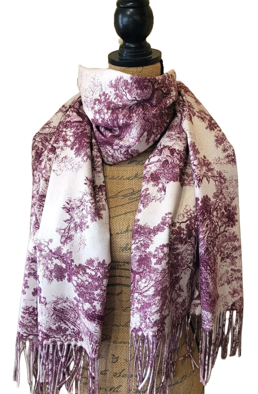ÉCHARPE MOTIF TOILE DE JOUY