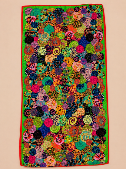 étole motifs ronds multicolors