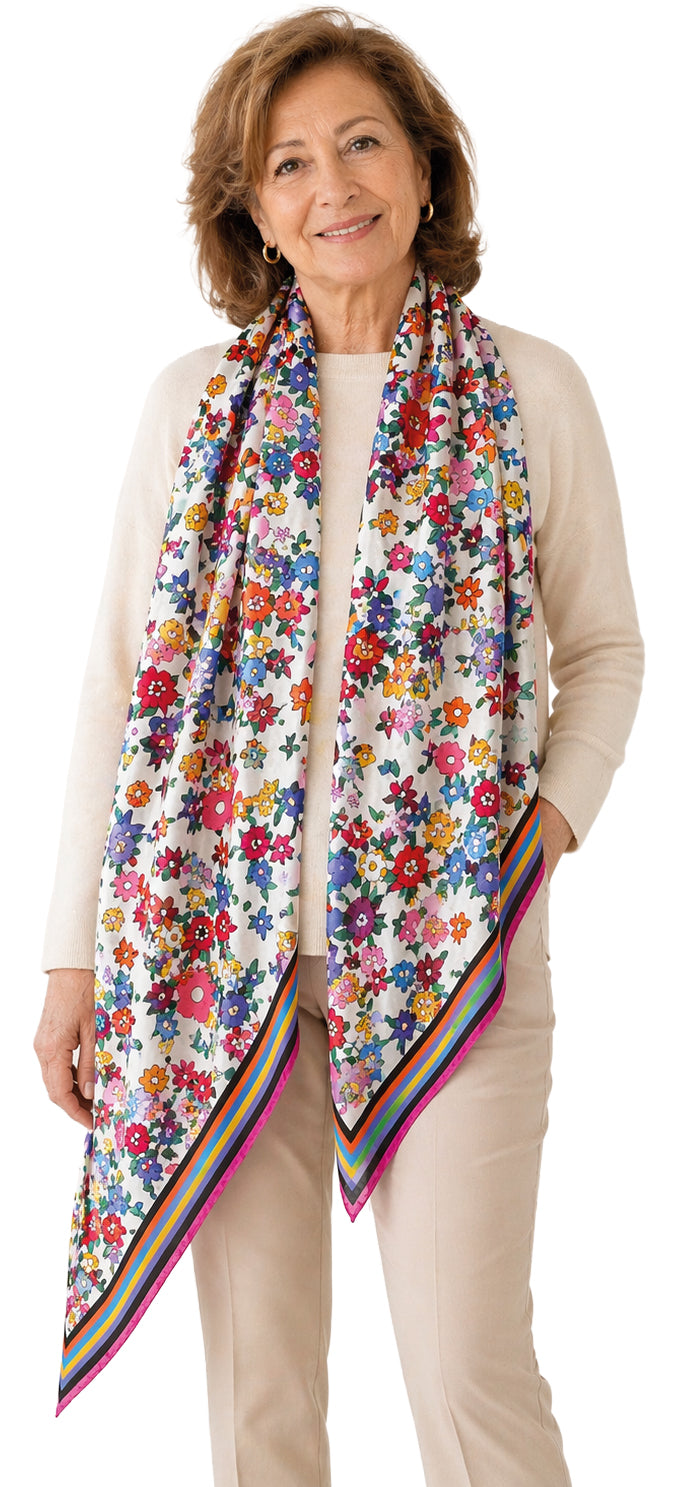 Étole aux petites fleurs
