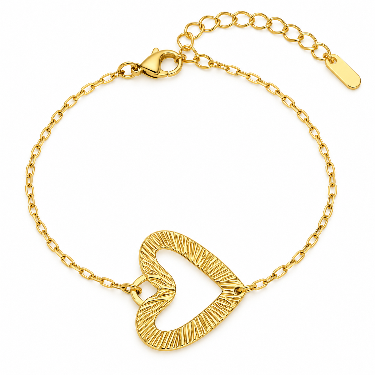 Bracelet cœur doré