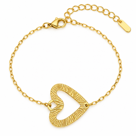Bracelet cœur doré