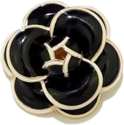 Broche Fleur de Camélia Noire