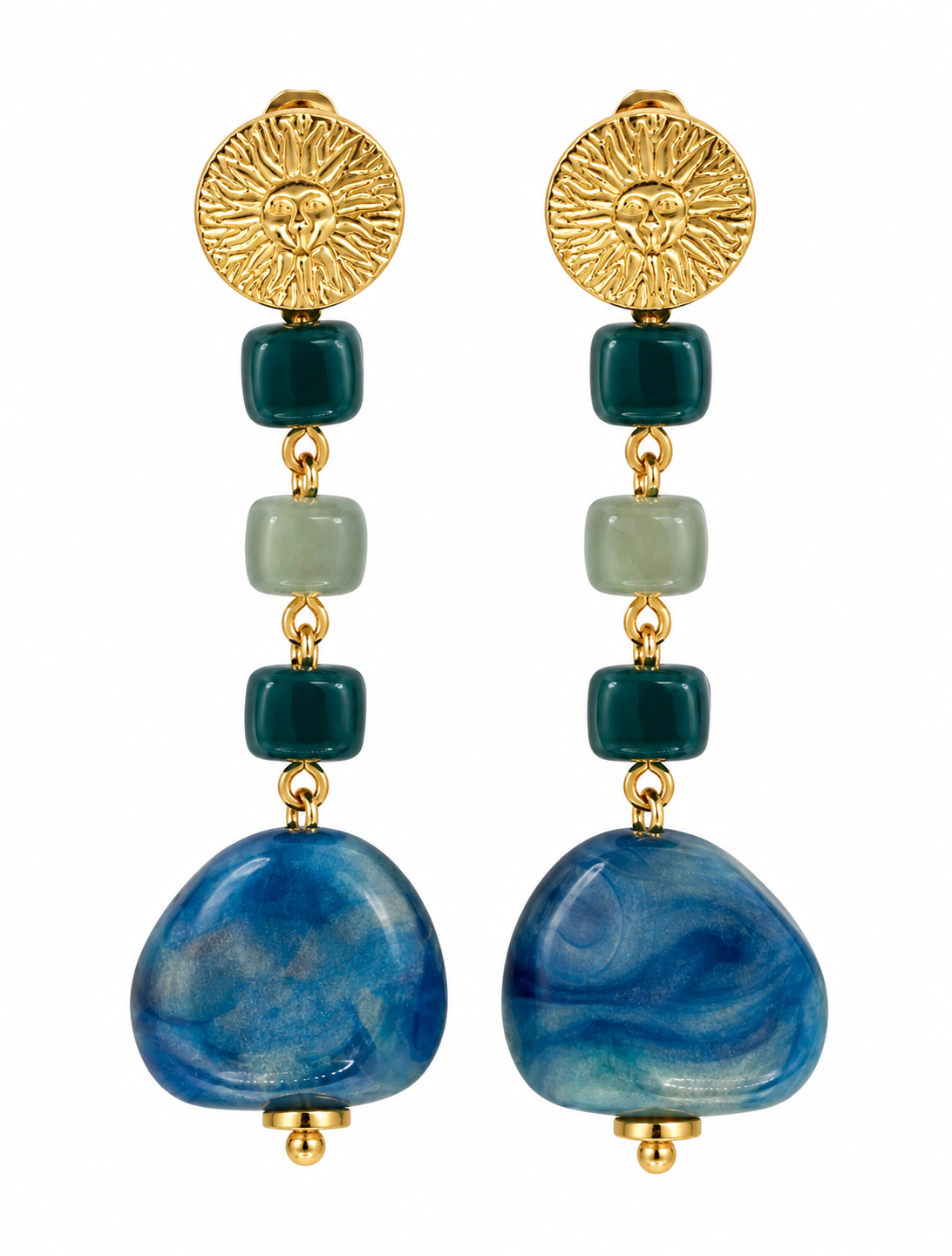 Boucles d'oreilles océan profond
